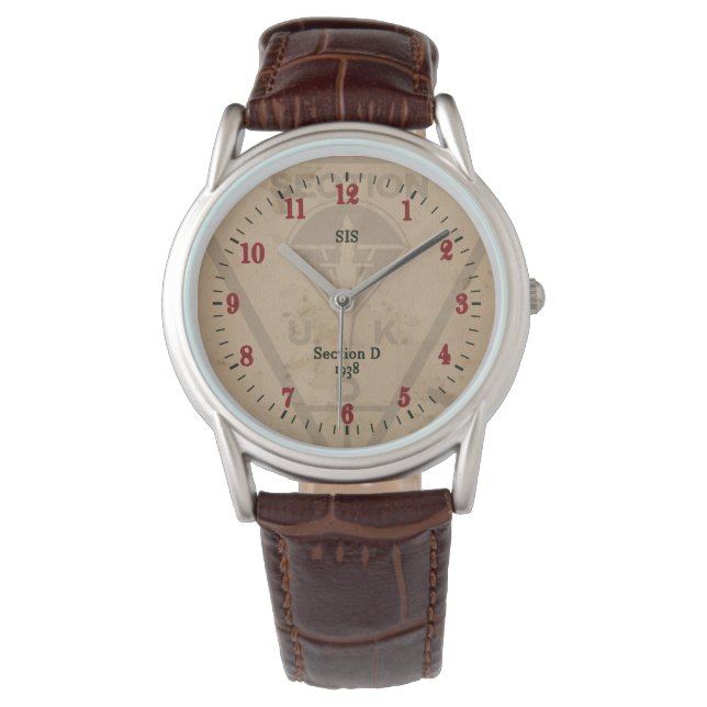 Section D Montre En Cuir Classique (devant)
