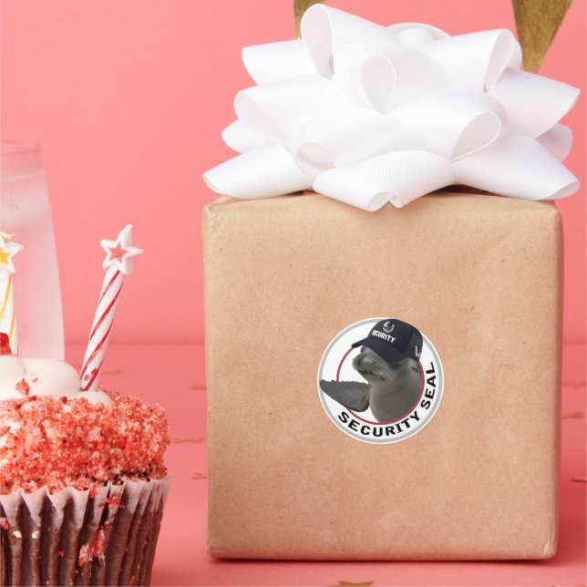 Security Seal Round Sticker (Fête)