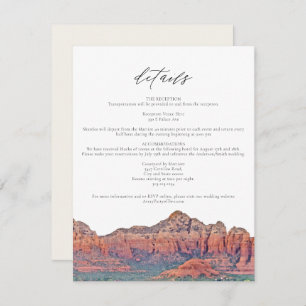 SEDONA Aquarelle Bohème Mariage Détails Carte