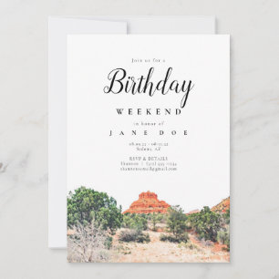 Sedona Arizona Anniversaire Weekend Invitation