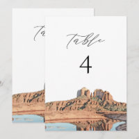 SEDONA Arizona Watercolor Carte Numéro de tableau