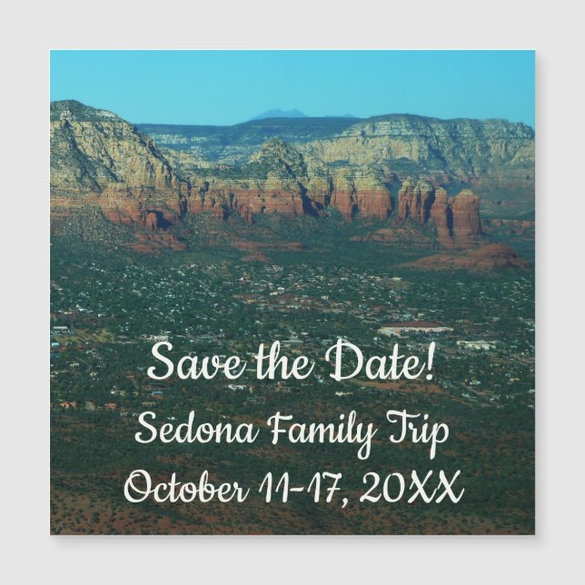 Sedona et Coffee Pot Rock vus d'en haut (Devant)
