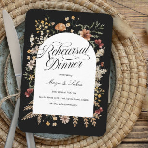 Sedona Garden Arched Rehearer Dîner Invitation