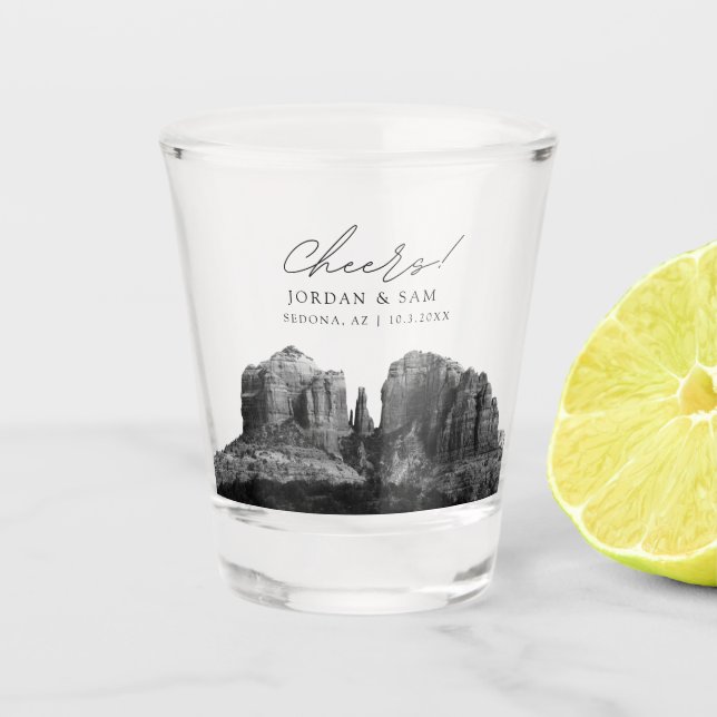 Sedona Photo Mariage Favor Cheers Coup De Verre (Devant)