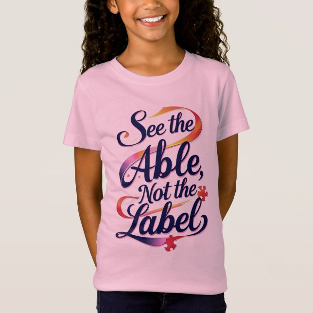 See the Able, Not the Label – Kids' T-Shirt (Devant)