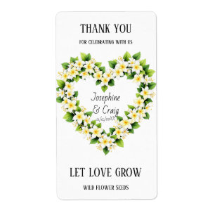 Seed Packet Étiquettes mariage Faveurs