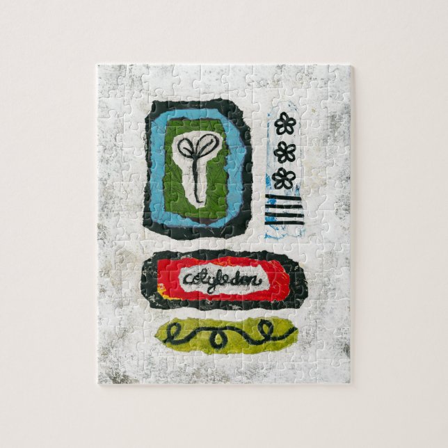 Seedling Cotyledon Jigsaw Puzzle - Art abstrait (Vertical)