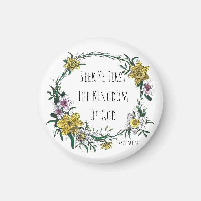 Seek Ye First the Kingdom Magnet (Devant)