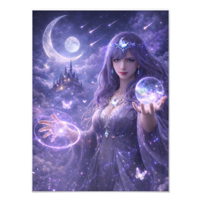 Seherin des Mondsteins – Galaxy Fantasy Poster (Devant)