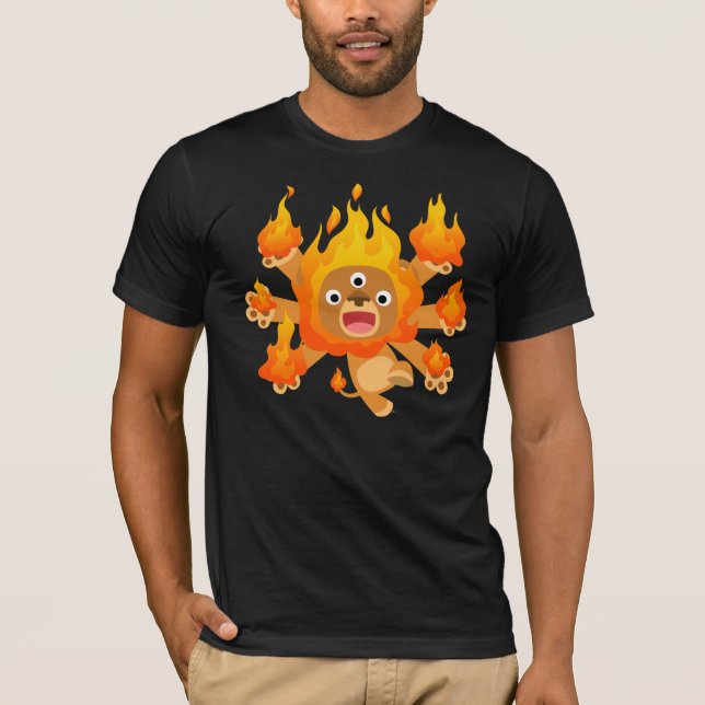 Seigneur du feu ! ! T-shirt (de lion mignon de (Devant)