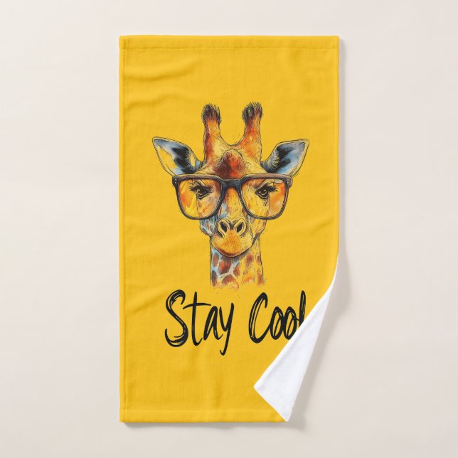 Séjour Cool - Giraffe avec lunettes de soleil Illu (Serviette à main)
