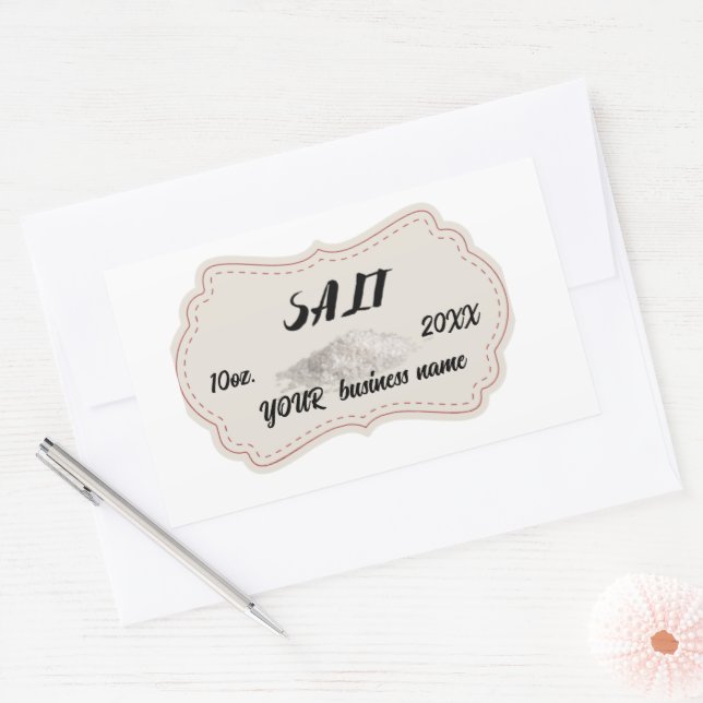 Sel étiquette à viande ronde personnalisé classiqu (Enveloppe)