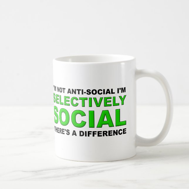 Selectively Social Funny Mug (Droite)