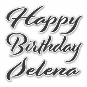 Selena Nom Prénom Anniversaire de Black Sticker