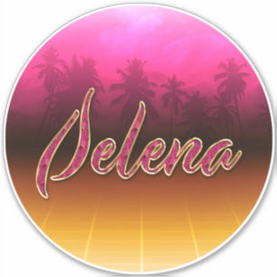 Selena Prénom Golden Pink Autocollants