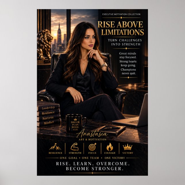 S'élever au-dessus des limitations – Affiche pour  (Devant)