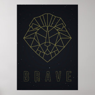 self-care affirmation poster yellow origami lion