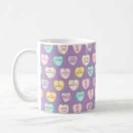 Self Love Candy Hearts - Purple Coffee Mug