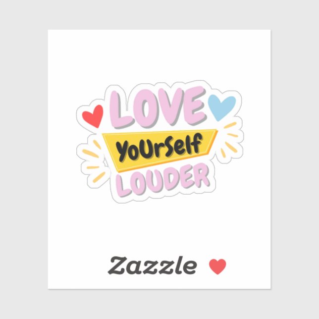 Self Love Quote Sticker  (Feuille)