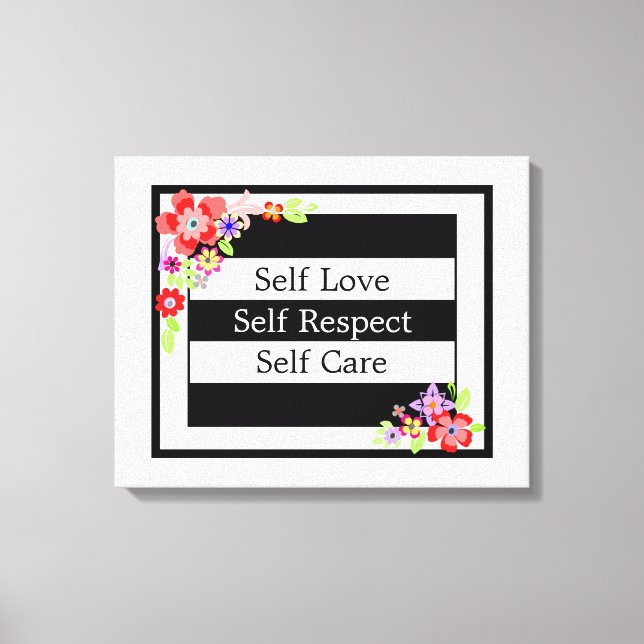 "Self Love" Superbe Toile Florale. (Recto)
