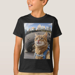 Selfie de chat à Chicago Bean Kids T-shirt Basic