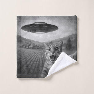 Selfie De Chat Avec Alien UFO Drôle Cadeaux De Cha