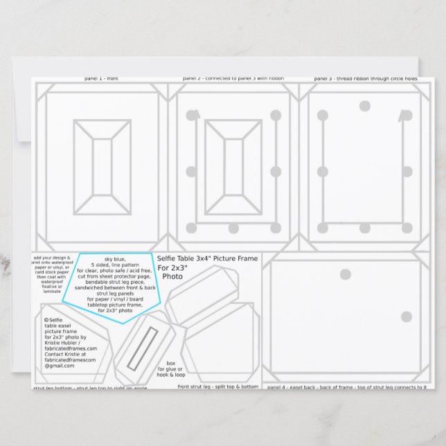 Selfie Picture Frame For 2x3 Photo Printable or (Devant)