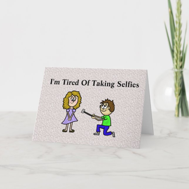 Selfies romantiques Carte d'amour de couple (Devant)