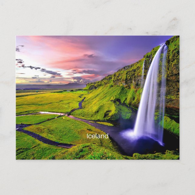 Seljalandfoss, Carte postale Islande (Devant)