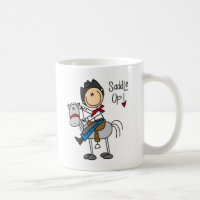 Sellez ! Chiffre tasse de bâton de cowboy