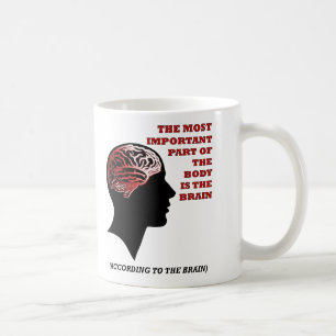 Selon la tasse drôle de cerveau