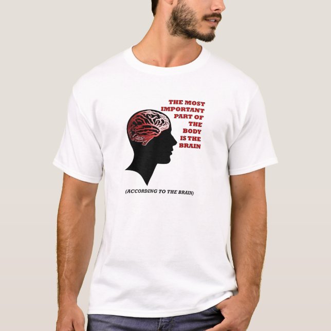 Selon le Tshirt Drôle du Cerveau (Devant)
