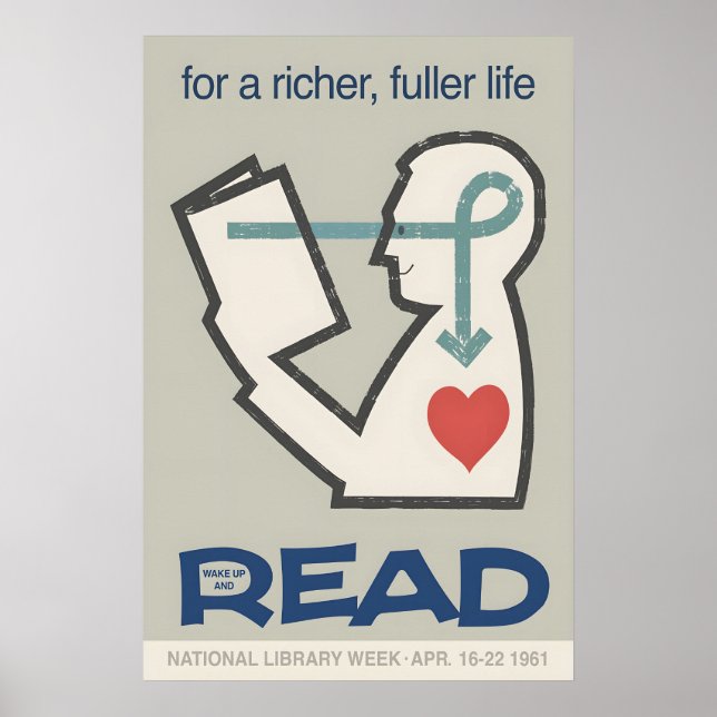Semaine de la Bibliothèque Nationale 1961 Affiche  (Devant)