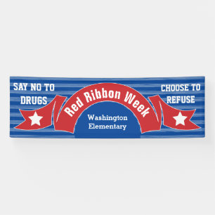 Semaine du Ruban Rouge - Bannière d'école sans dro