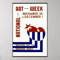 Semaine nationale de l'art - Poster WPA Vintage