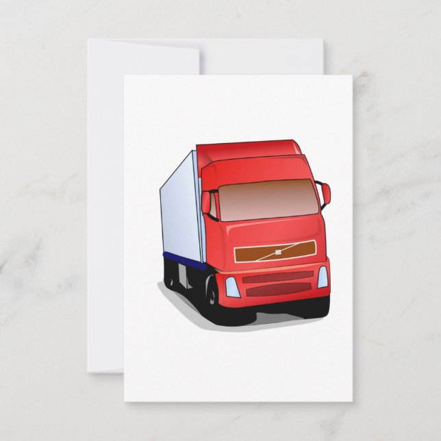 Semi-camion rouge (Devant)