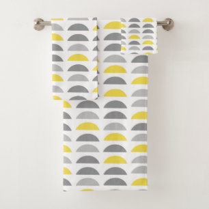 Semi-cycles jaunes et gris sur blanc