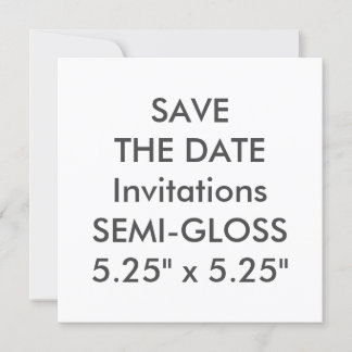 SEMI-GLOSS 110lb Invitations de mariage Carré de 5