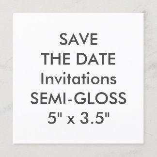 SEMI-GLOSS 110lb Invitations de mariage Carré de 5