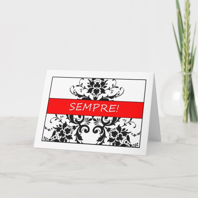 Sempre - carte de mariage de félicitations dans (Devant)