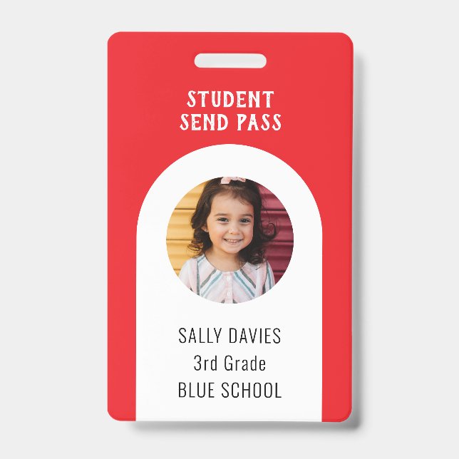 SEND Student Support Pass Photo Info Badge (Avant)