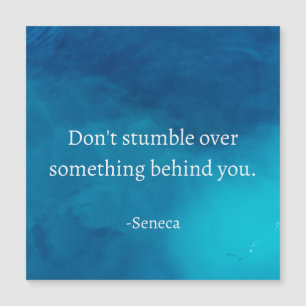 Sénèque : Regardez vers l'avant, ne trébuchez pas 