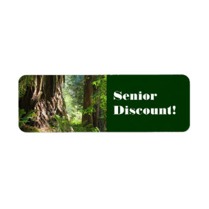 Senior Discount! Autocollants étiquette Old Redwoo