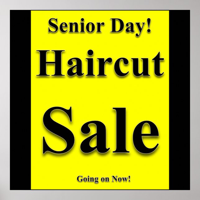Senior Haircut Sale Poster Matte (Devant)