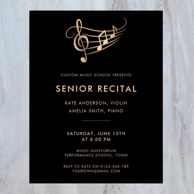 Senior Recital Music Concert Template Poster (Créateur téléchargé)