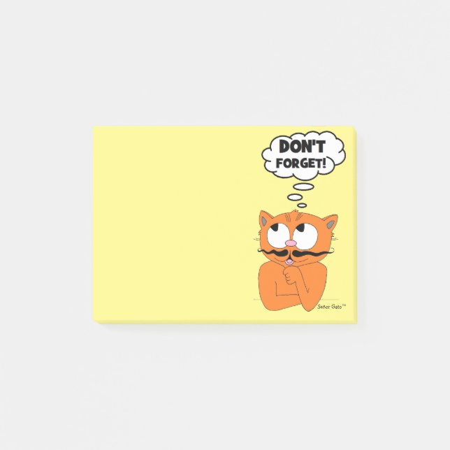 Señor Gato N'OUBLIEZ PAS ! Post-It (Devant)