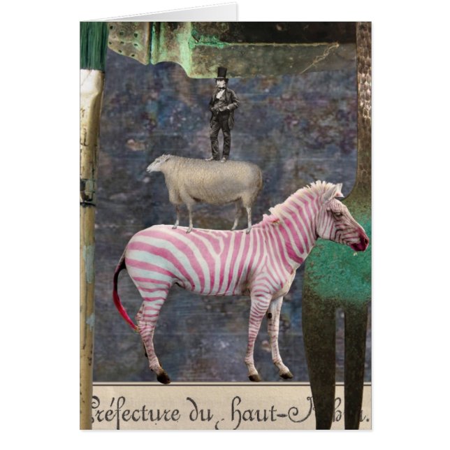 Sens déformé de l'Humour, Collage numérique mixte  (Devant)