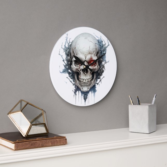 🕰️ 💀 Sensation Horloge murale du crâne 💀 🕰️ (Bureau)