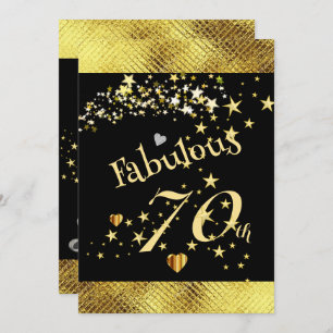 Sensational 70th Birthday Party Invitation