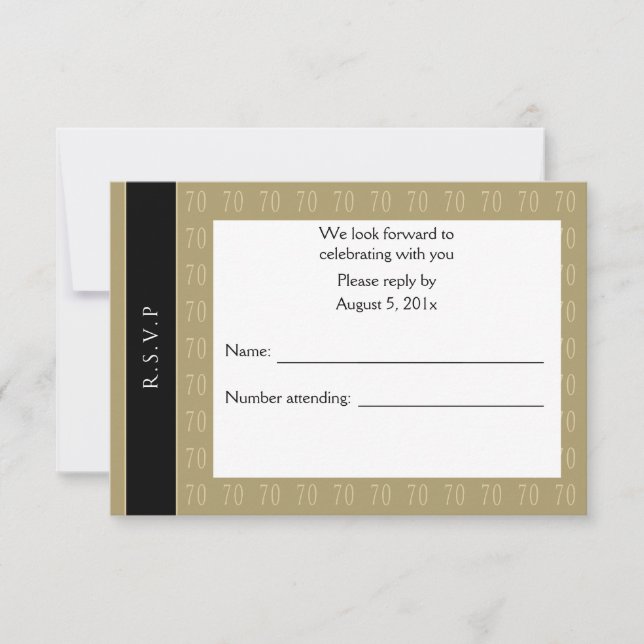 Sensationnel À 70 Invitation RSVP (Devant)